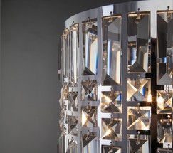 Настенный светильник 10116/2 хром/прозрачный хрусталь Strotskis