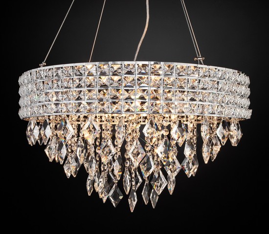 Люстра 10115/8 хром/прозрачный хрусталь Strotskis