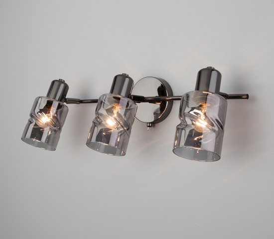 Настенный светильник 20120/3 чёрный жемчуг