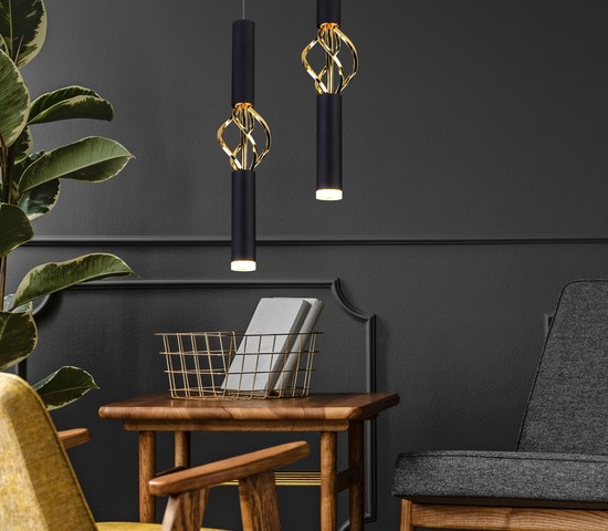 Люстра 50191/1 LED черный/золото