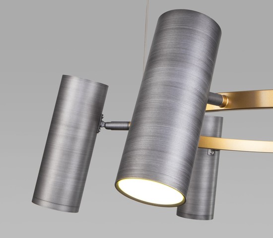 Люстра 90103/6 матовый серый/золото