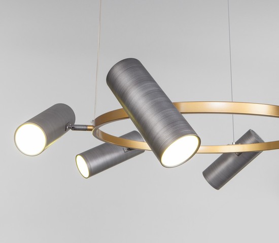 Люстра 90103/6 матовый серый/золото