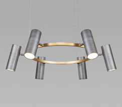 Люстра 90103/6 матовый серый/золото