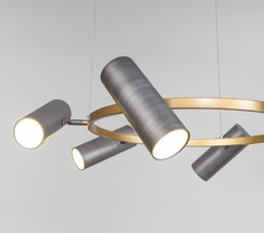 Люстра 90103/6 матовый серый/золото