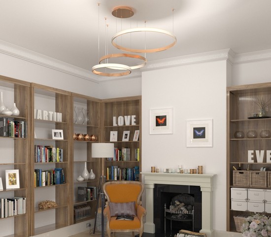 Люстра 90275/3 медный Smart