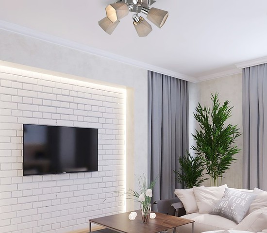 Люстра 20087/4 хром/серый