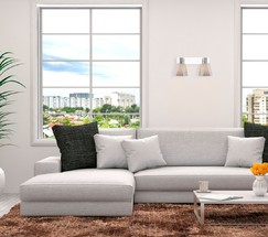 Настенный светильник 20087/2 хром/серый