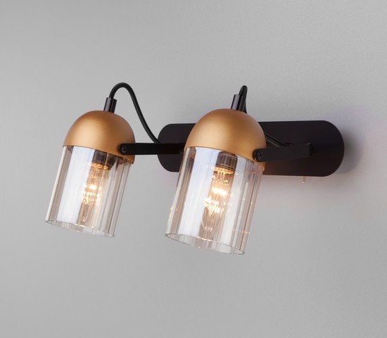 Настенный светильник 20122/2 черный/золото