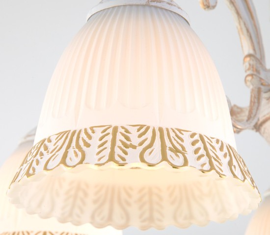 Люстра 60107/5 белый с золотом