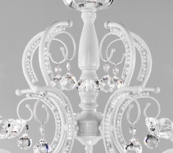 Люстра 10107/5 глянцевый белый/прозрачный хрусталь Strotskis