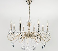 Люстра 10104/8 античная бронза/прозрачный хрусталь Strotskis