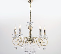 Люстра 10104/5 античная бронза/прозрачный хрусталь Strotskis
