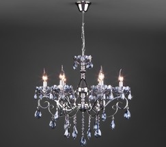 Люстра 10109/6 хром/лазурный хрусталь Strotskis