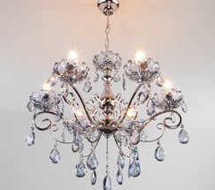 Люстра 10109/6 хром/лазурный хрусталь Strotskis