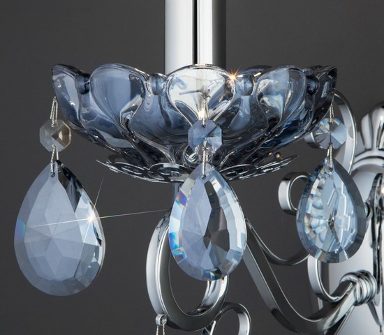 Настенный светильник 10109/1 хром/лазурный хрусталь Strotskis