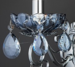 Настенный светильник 10109/1 хром/лазурный хрусталь Strotskis