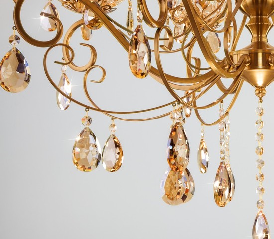 Люстра 10109/8 бронза/тонированный хрусталь Strotskis