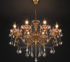 Люстра 10109/8 бронза/тонированный хрусталь Strotskis