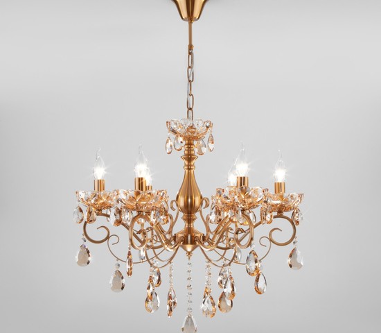 Люстра 10109/6 бронза/тонированный хрусталь Strotskis