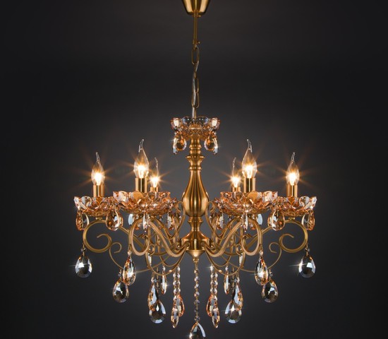 Люстра 10109/6 бронза/тонированный хрусталь Strotskis