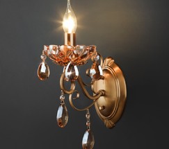 Настенный светильник 10109/1 бронза/тонированный хрусталь Strotskis