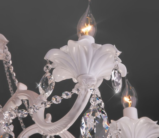 Люстра 10108/8 белый/прозрачный хрусталь Strotskis