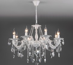 Люстра 10108/8 белый/прозрачный хрусталь Strotskis