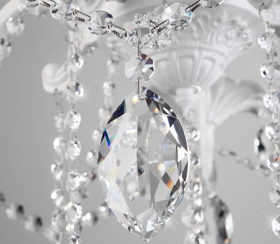 Люстра 10108/5 белый/прозрачный хрусталь Strotskis