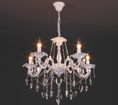 Люстра 10108/5 белый/прозрачный хрусталь Strotskis