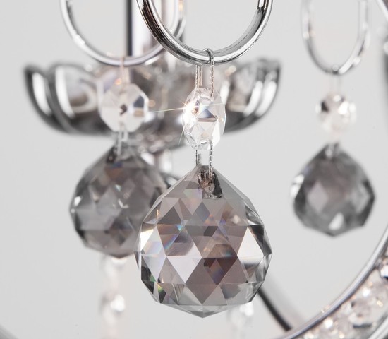 Люстра 10107/8 хром/дымчатый хрусталь Strotskis