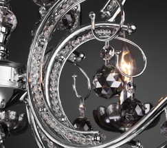 Люстра 10107/8 хром/дымчатый хрусталь Strotskis