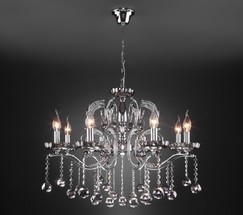 Люстра 10107/8 хром/дымчатый хрусталь Strotskis