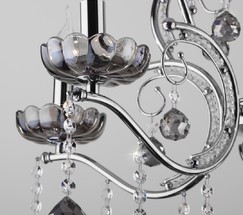 Люстра 10107/5 хром/дымчатый хрусталь Strotskis