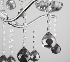 Люстра 10107/5 хром/дымчатый хрусталь Strotskis