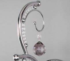 Настенный светильник 10107/1 хром/дымчатый хрусталь Strotskis