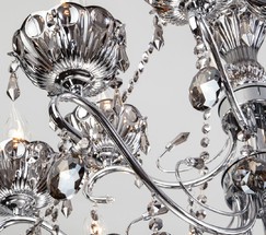 Люстра 10103/12 хром/дымчатый хрусталь Strotskis