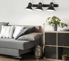 Настенный светильник 20083/3 черный/хром