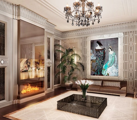 Люстра 10103/8 хром/дымчатый хрусталь Strotskis