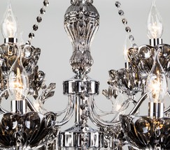 Люстра 10103/8 хром/дымчатый хрусталь Strotskis