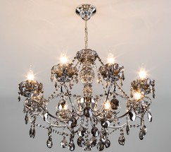 Люстра 10103/8 хром/дымчатый хрусталь Strotskis