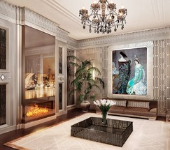 Люстра 10103/8 хром/дымчатый хрусталь Strotskis