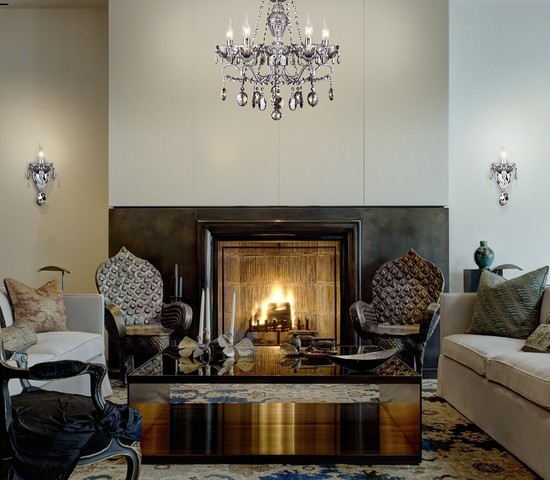 Люстра 10103/5 хром/дымчатый хрусталь Strotskis