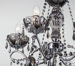 Люстра 10103/5 хром/дымчатый хрусталь Strotskis