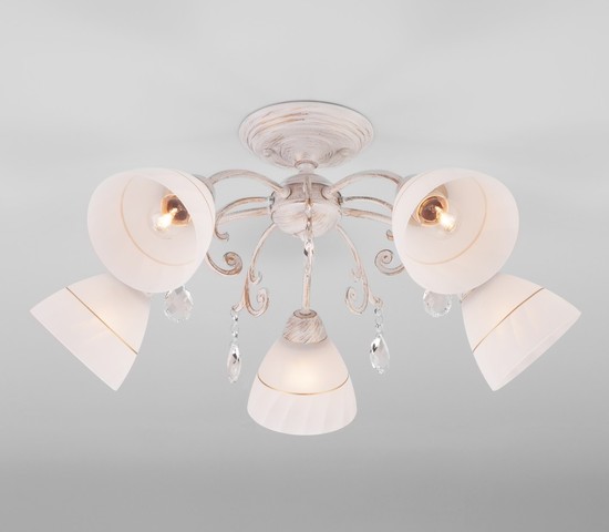 Люстра 30156/5 белый с золотом