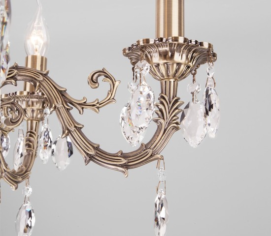 Люстра 10102/5 античная бронза/прозрачный хрусталь Strotskis