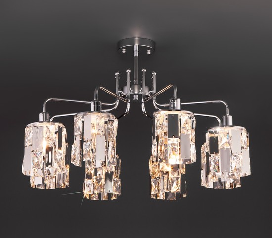 Люстра 10101/8 хром/прозрачный хрусталь Strotskis
