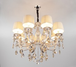 Люстра 10098/8 серебро/тонированный хрусталь Strotskis
