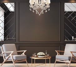 Люстра 10098/8 серебро/тонированный хрусталь Strotskis