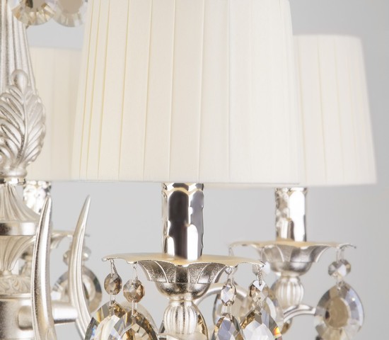 Люстра 10098/5 серебро/тонированный хрусталь Strotskis