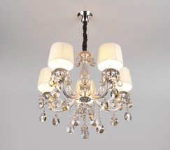 Люстра 10098/5 серебро/тонированный хрусталь Strotskis